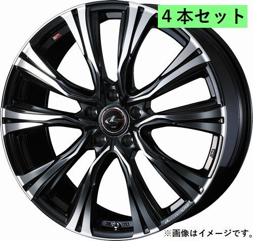 個人宅発送可能 ウエッズ Weds 15X6.0J +45 5穴 PCD100 PBMC ホイール 4本セット LEONIS VR レオニス・ブイアール(41218)_画像1