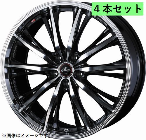 個人宅発送可能 ウエッズ Weds 17X7.0J +47 5穴 PCD100 PBMC ホイール 4本セット LEONIS RT レオニス・アールティー (41180)_画像1