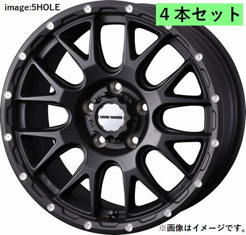 個人宅発送可能 ウエッズ Weds 16X7.0J +35 5穴 PCD114.3 BLK ホイール 4本セット MUD VANCE 08 マッドヴァンス ゼロエイト (41129)_画像1