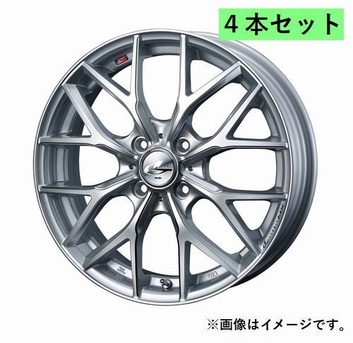 個人宅発送可能 ウエッズ Weds 17X6.5J +42 4穴 PCD100 HS3/SC ホイール 4本セット LEONIS MX レオニス・エムエックス (37410)_画像1