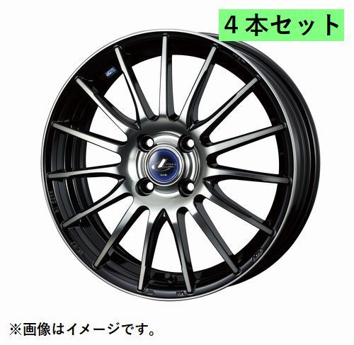 個人宅発送可能 ウエッズ Weds 16X6.0J +45 4穴 PCD100 BPB ホイール 4本セット LEONIS NAVIA05 ナヴィア ゼロファイブ (36257)