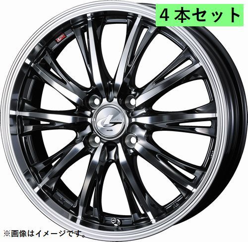 個人宅発送可能 ウエッズ Weds 17X6.5J +42 4穴 PCD100 BMCMC ホイール 4本セット LEONIS RT レオニス・アールティー (41173)_画像1