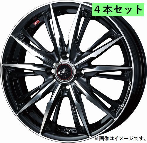 個人宅発送可能 ウエッズ Weds 16X6.0J +50 4穴 PCD100 PBMC ホイール 4本セット LEONIS GX レオニス・ジーエックス (39344)_画像1