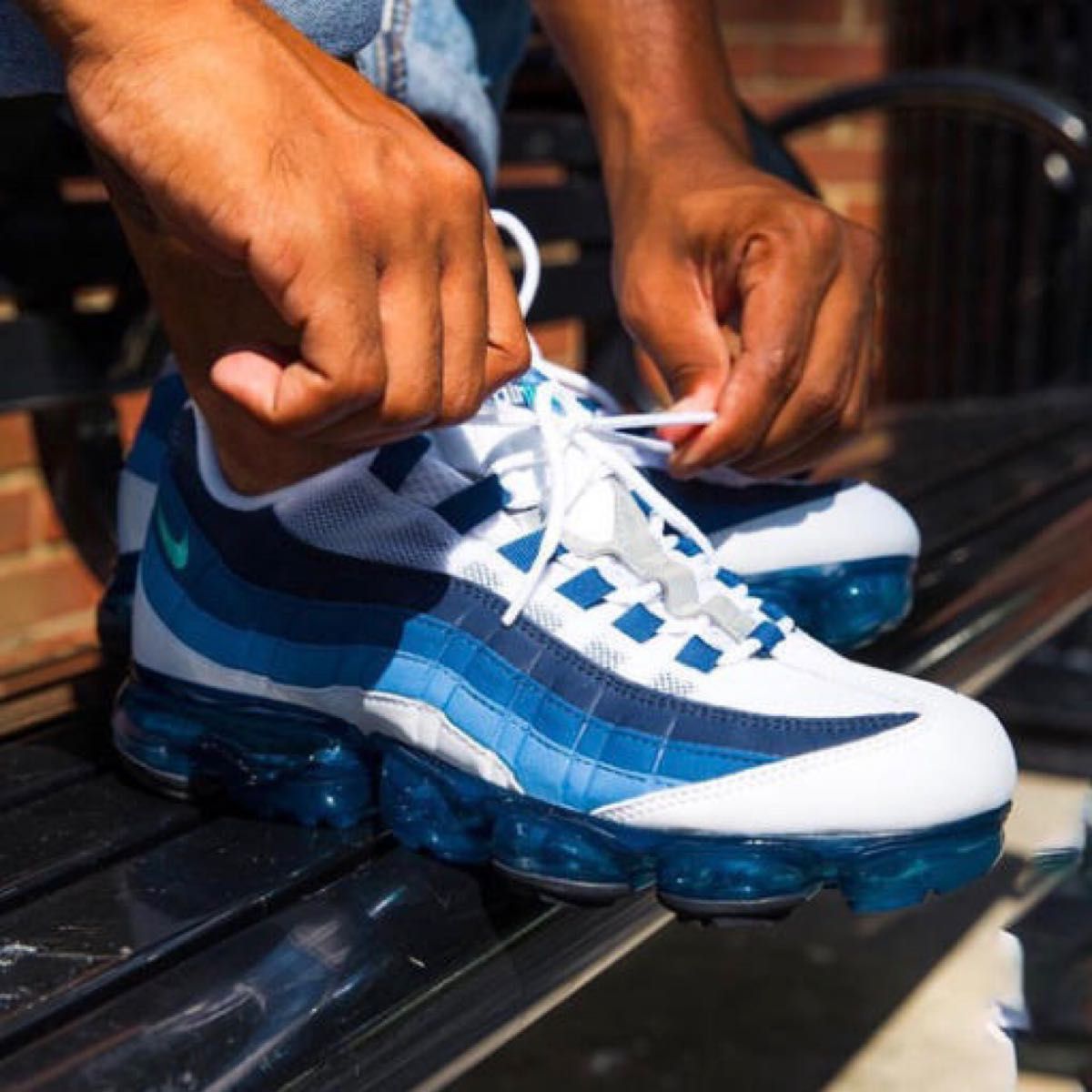 美品 希少 NIKE AIR VAPORMAX 95 ブルーグラデ 28cm ナイキ ナイキエア
