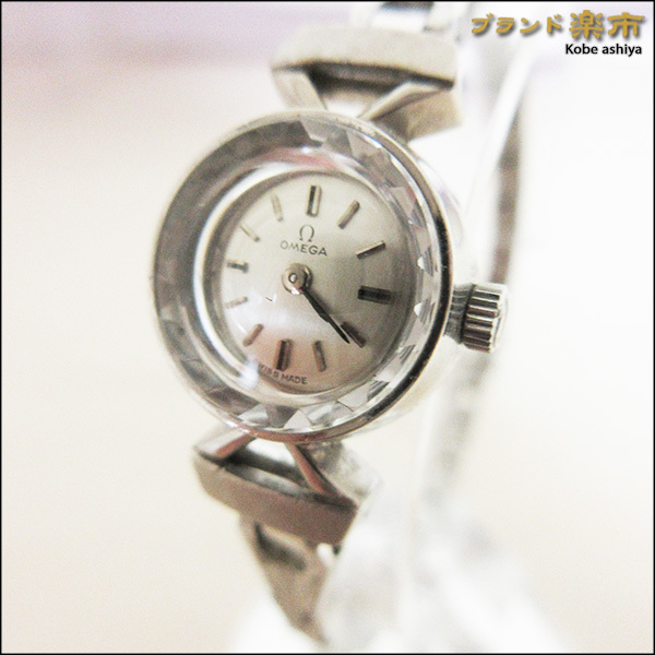 OMEGA オメガ 手巻き 腕時計 レディース カットガラス ヴィンテージ