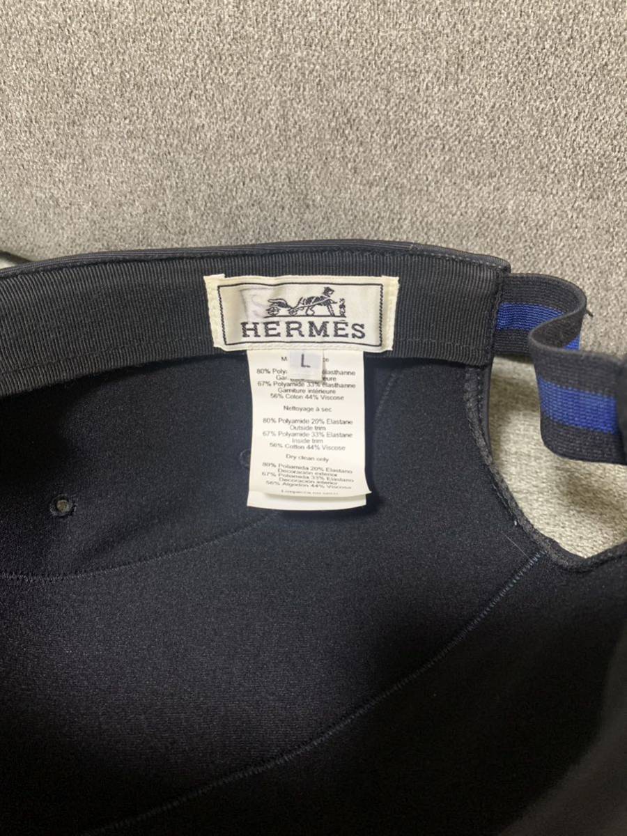 保障できる保障できるHERMES ベースボールキャップ NEVADA 24 NAVY M