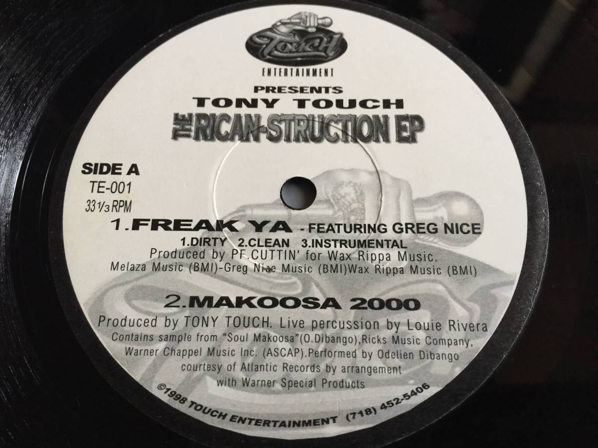 ★Tony Touch / The Rican-Struction EP 12EP★ qsxg1_画像3