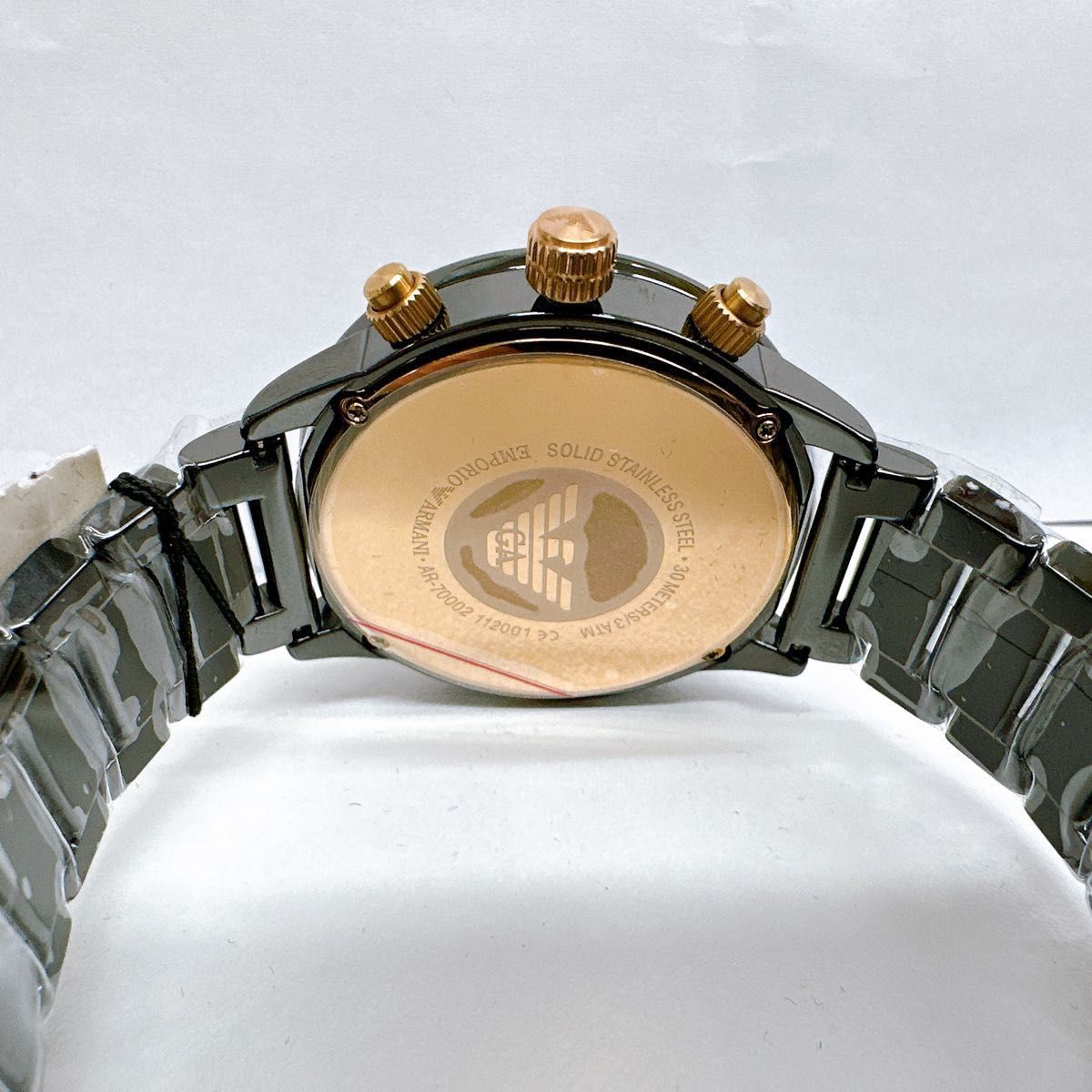 【新品未使用】定価6.9万円　エンポリオアルマーニ メンズ腕時計　黒ブラック