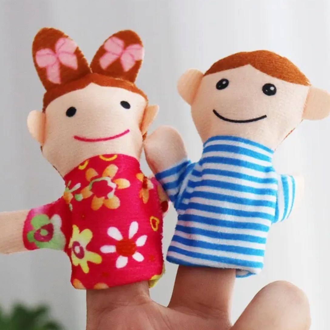 赤ちゃん 幼児 子供 知育玩具 家族 指人形 パペット おもちゃ6個_画像2