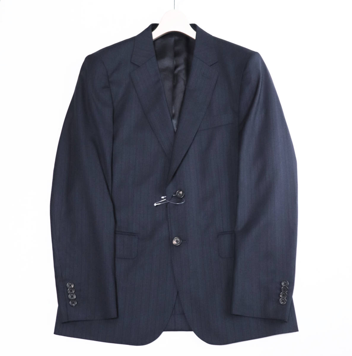 《ポールスミス》新品訳有 定価132,000円 イタリア製上質生地使用 シャドーストライプ 2Bスーツ セットアップ ビジネス M(W79)A8047