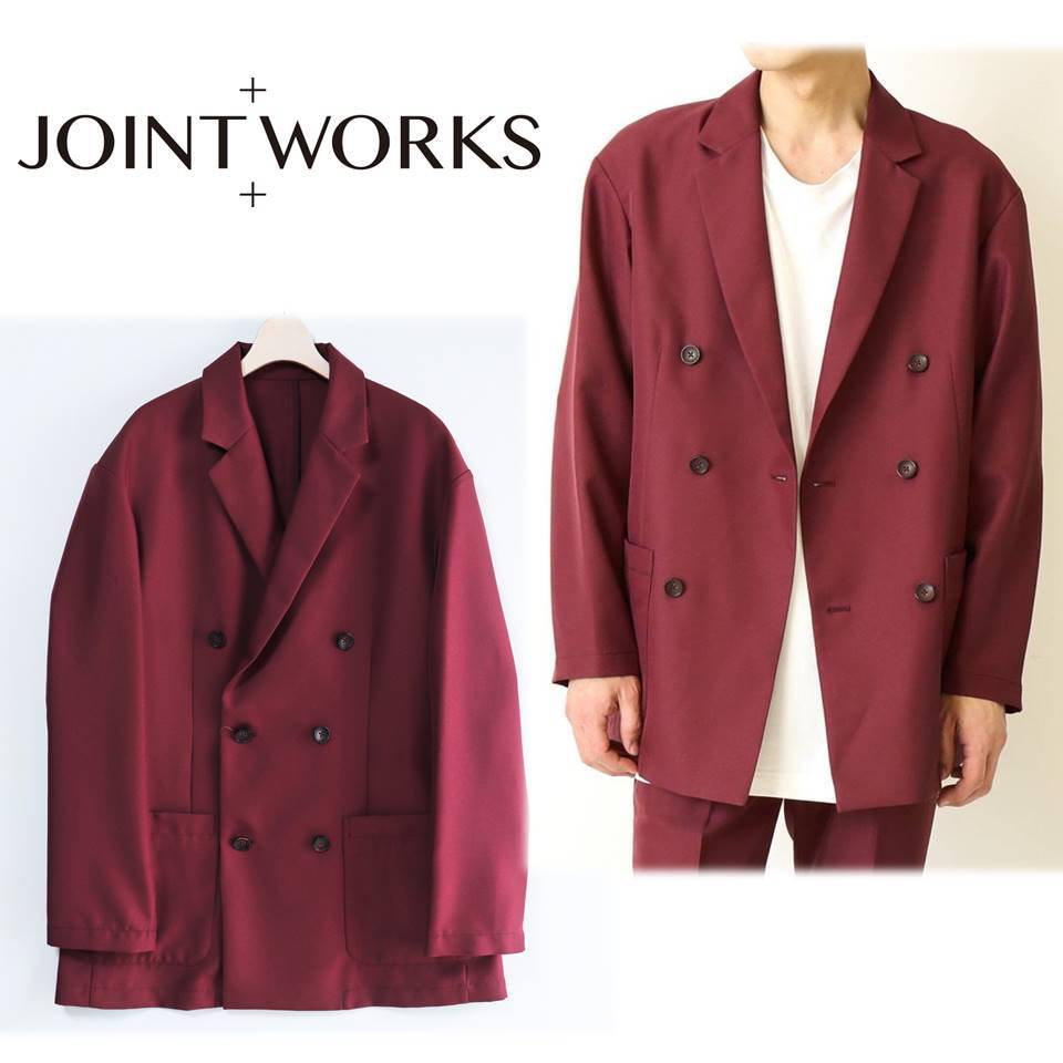 《JOINT WORKS ジョイントワークス》新品 ダブルブレスト ツイルワイドジャケット ユニセックス オーバーシルエット M A8009_画像1