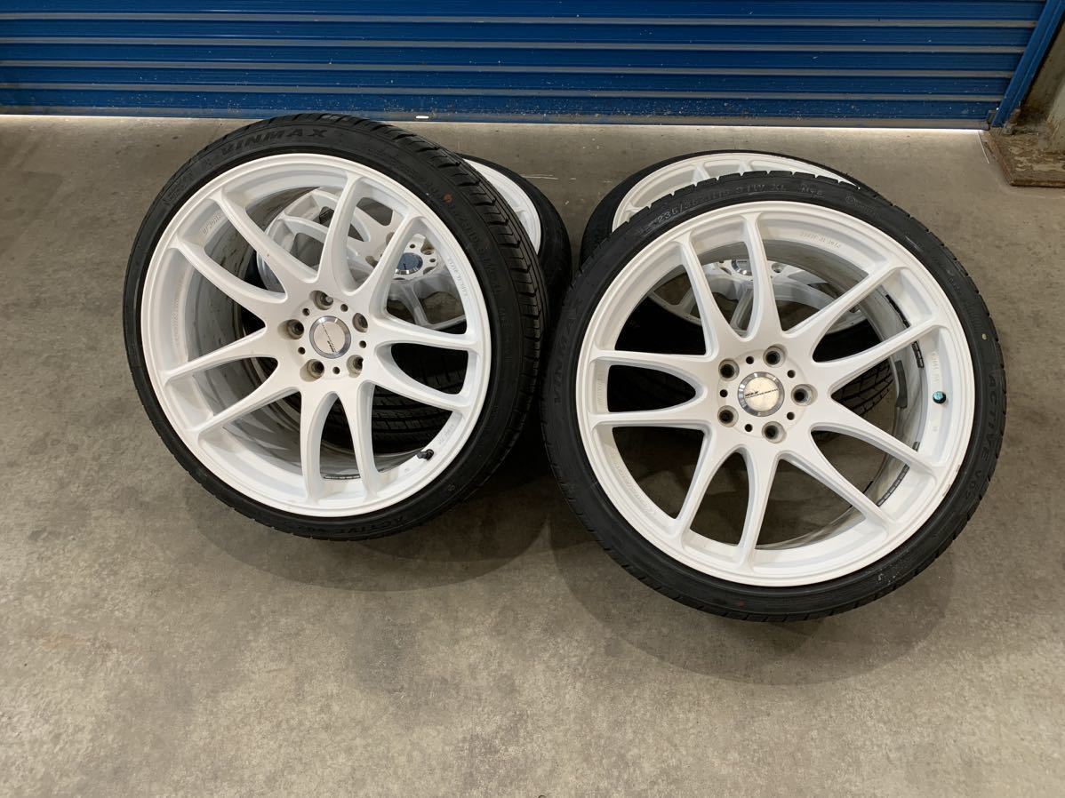 WORK EMOTION CR Kiwami ホワイト 19インチ 9.5j +38 PCD114.3 4本