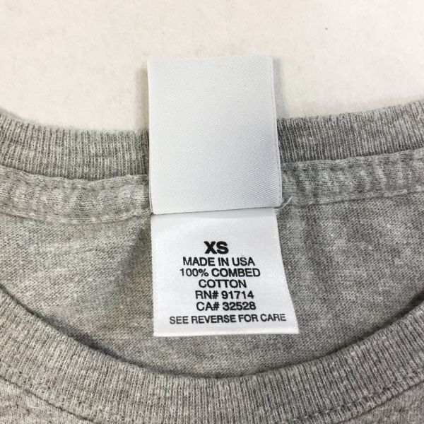 A|Xアルマーニ エクスチェンジ 七分袖 Tシャツ グレー 綿100％ 背中プリント サイズXS USA製 レディース_画像7