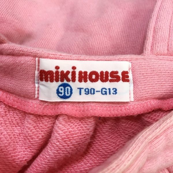 貴重★当時もの刺繍MIKI HOUSE/ミキハウス ジャンパースカート ピンク ロゴ刺繍 サイズ90 ベビー_画像3