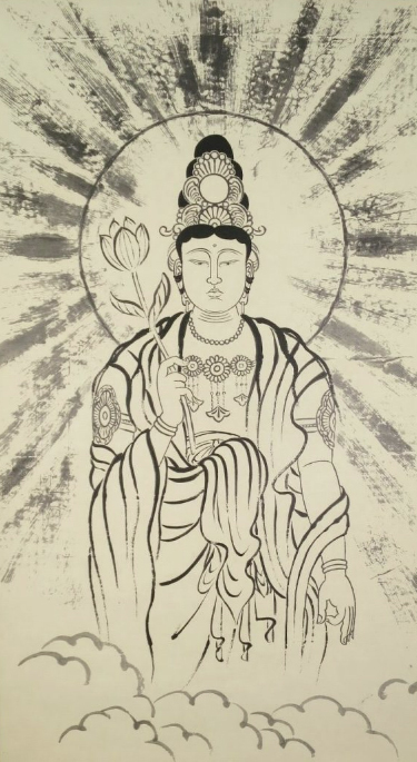岡田茂吉 日之出観音図 世界救世教の教祖 新宗教 宗教家 仏画 仏教
