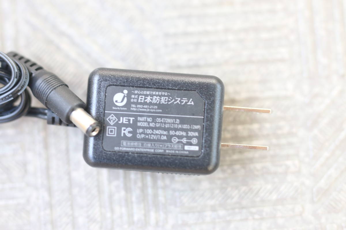 【動作OK】防犯カメラ 電源アダプター DC12V 1.0A 監視カメラ_画像2