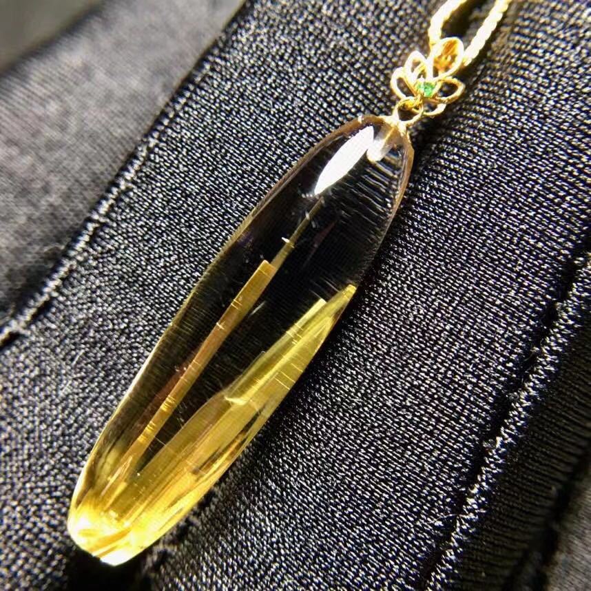 正規店正規店タイチンルチルクオーツ ペンダントトップ K18 2.9g