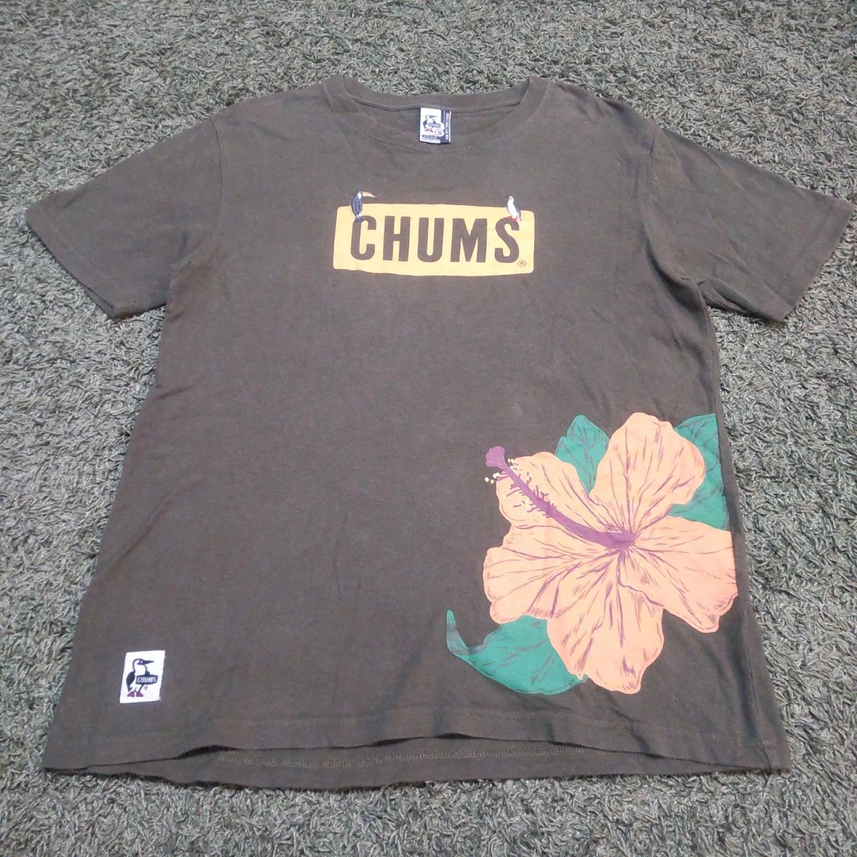 CHUMS チャムス カラスドリ ブービーバード 刺繍　Tシャツ 