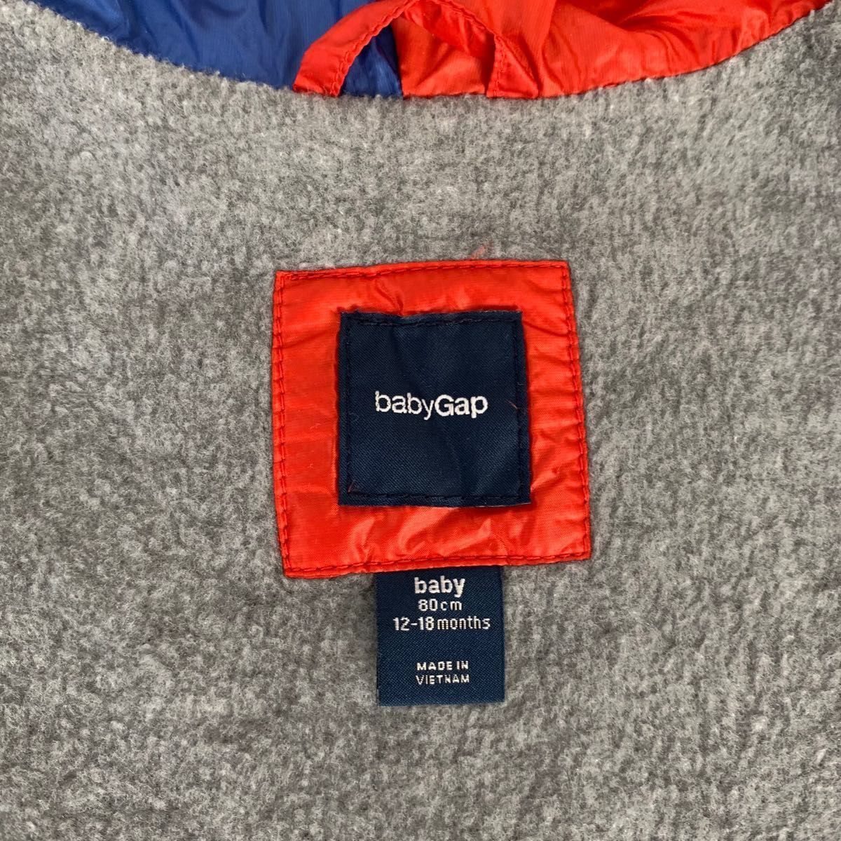 babyGAP GAP ベビーギャップ　裏フリースウィンドブレーカー 80