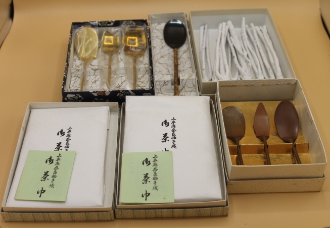 灰匙三本組 茶道具 黒塗り - 金属工芸
