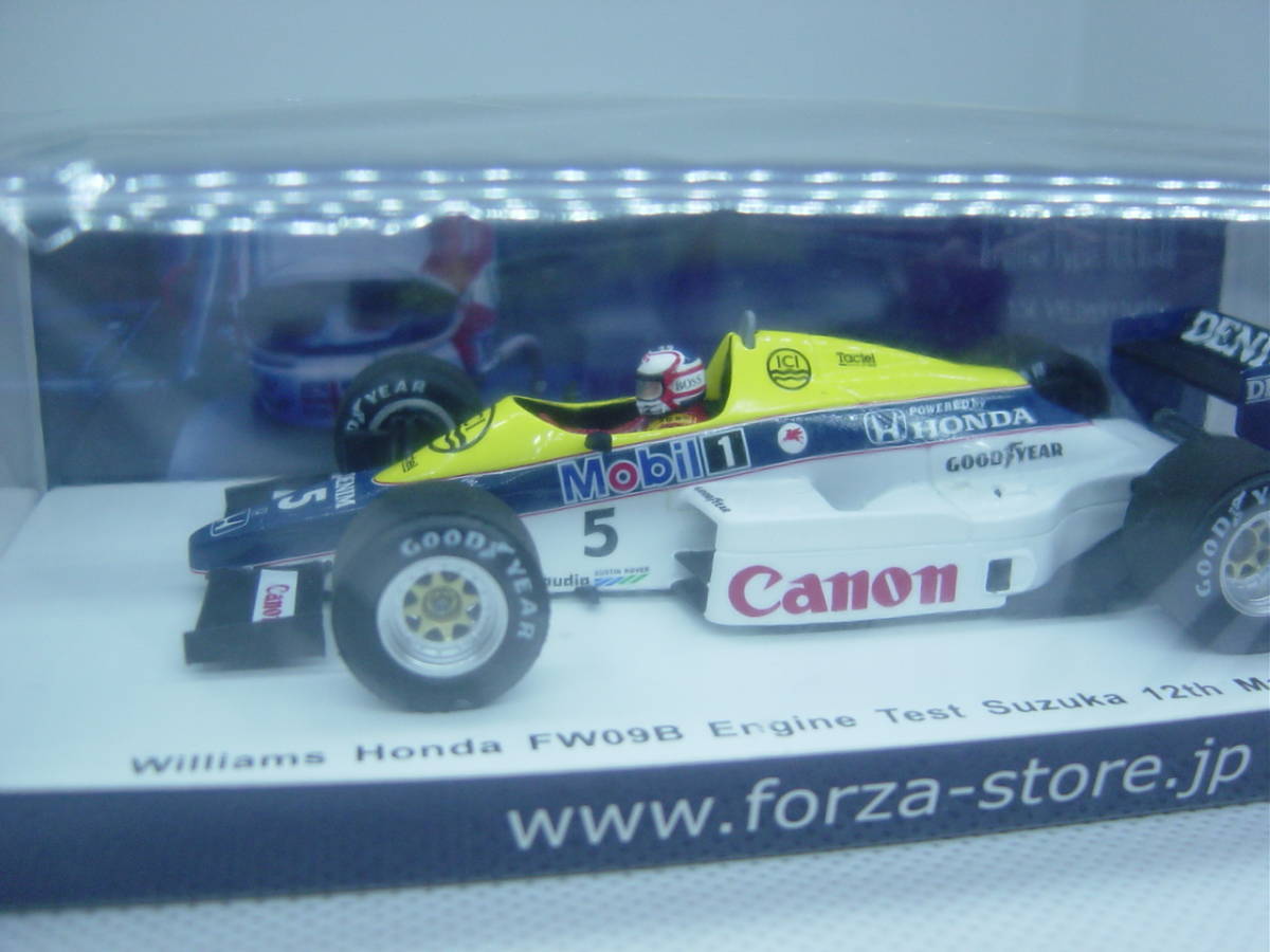 送料350円～ spark FORZA別注 1/43 Williams Honda FW09B Engine Test Suzuka 12th March 1985 #5 Nigel Mansell ウィリアムズ マンセル_画像2