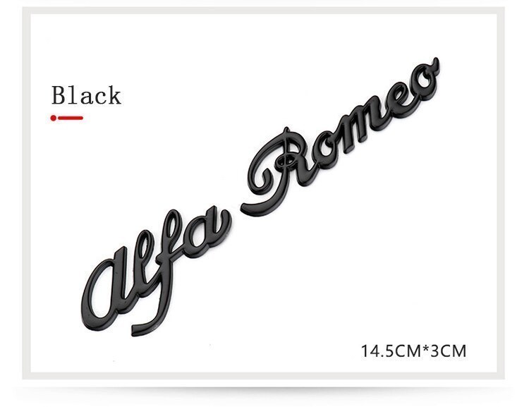  Alpha Romeo 3D metal emblem [alfa Romeo] character Logo badge color : black 