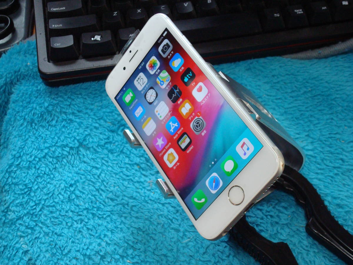 iPhone 6 64GB iOS12.5.7 バッテリ最大容量93％ ドコモキャリア　液晶パネル新品交換済 送料無料_画像1