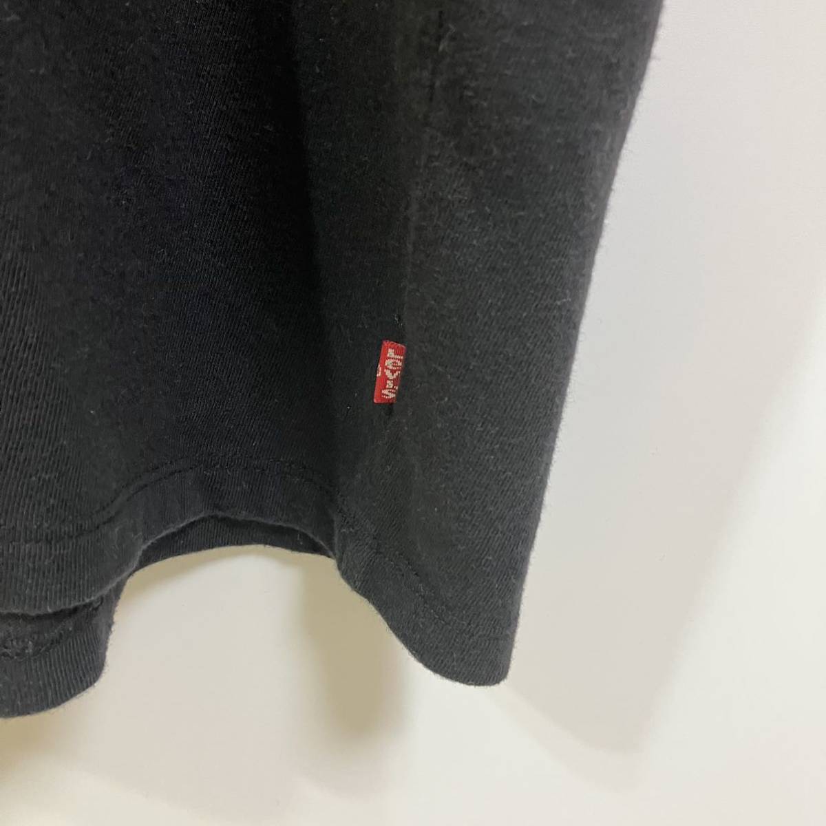 Levi's リーバイス ビッグ ロゴ プリント デザイン 半袖 クルーネック 天竺 Tシャツ 古着_画像8