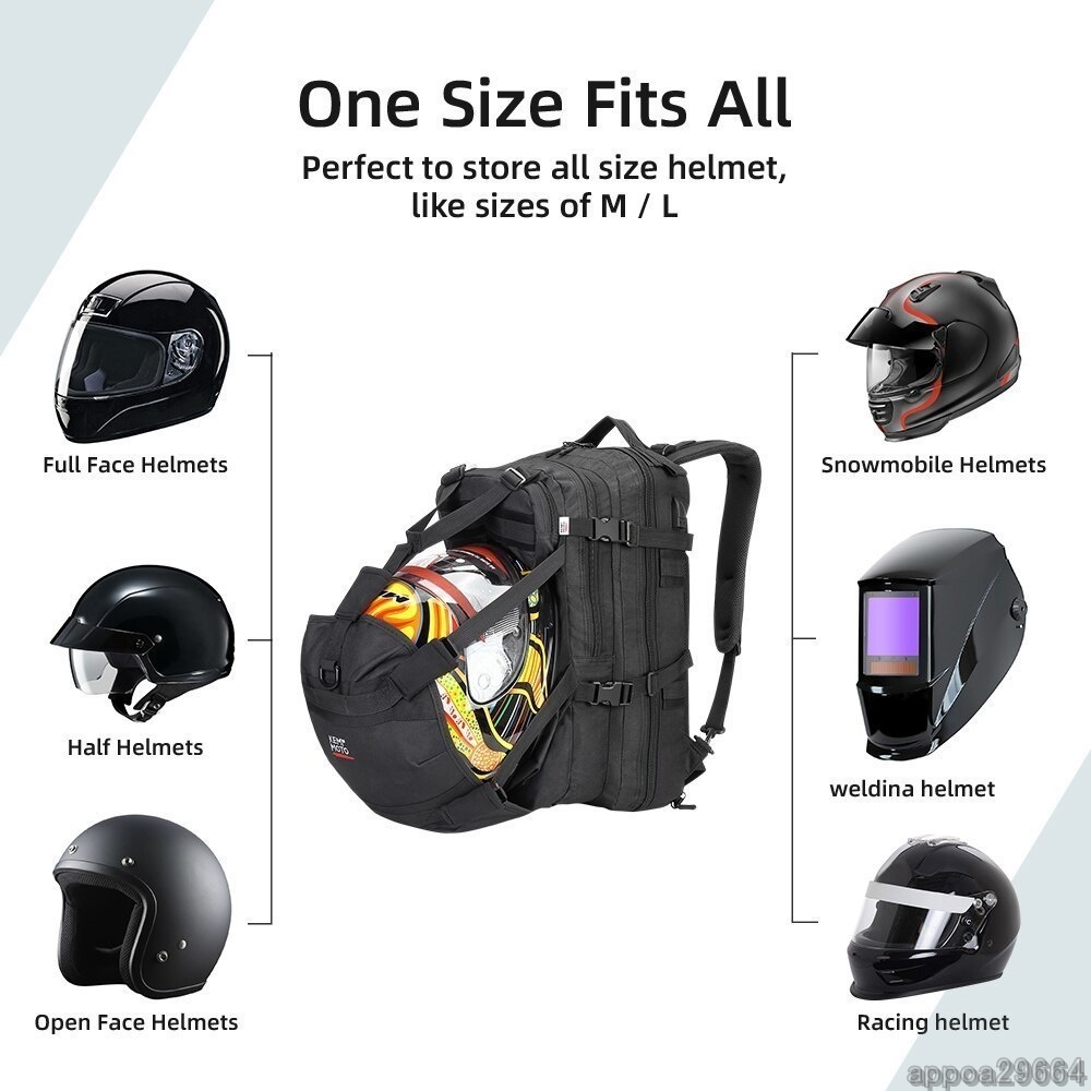 ♪ヘルメットバッグ 大容量 おすすめ バイク バックパック 防水 収納袋 USB充電ポート オートバイ ヘルメット 送料無料_画像3