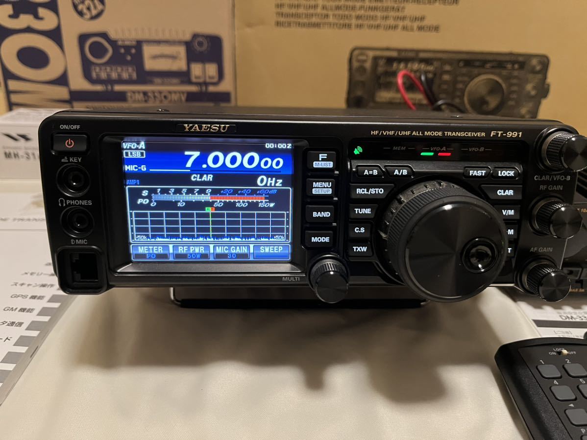 保管品〉YAESU ヤエス FT-991M 50W+オプション2点+ ALINCO DM-33OMV