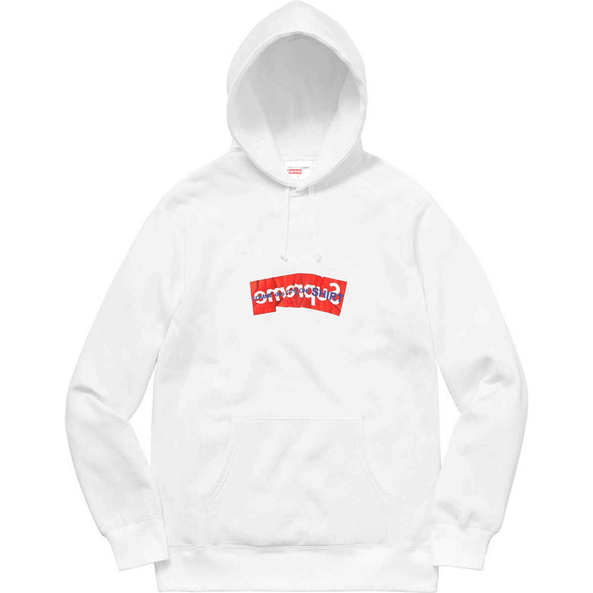 国内正規 新品 17ss Supreme Comme des Garcons SHIRT Box Logo Hooded Sweatshirt コムデギャルソン パーカー 白 White S