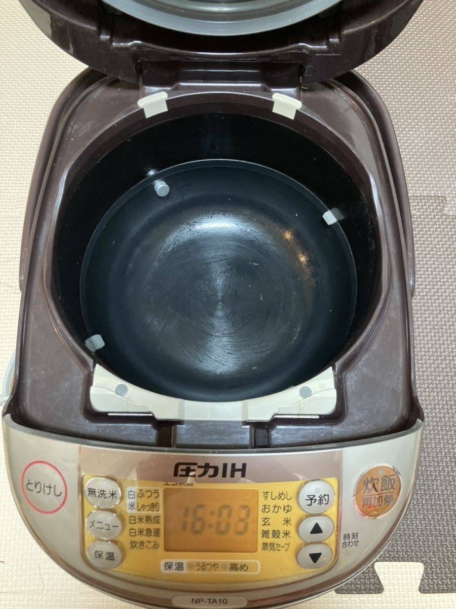 使用感あり ZOJIRUSHI 象印 ＮＰ－ＴＡ１０ ５合炊 圧力 ＩＨ 炊飯ジャー 炊飯器 １．０Ｌ ２０１8年製 中古 電化製品