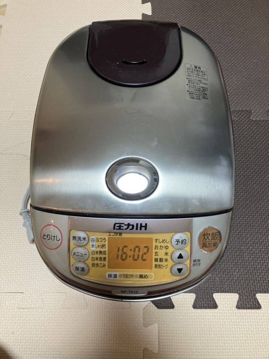 使用感あり ZOJIRUSHI 象印 ＮＰ－ＴＡ１０ ５合炊 圧力 ＩＨ 炊飯ジャー 炊飯器 １．０Ｌ ２０１8年製 中古 電化製品