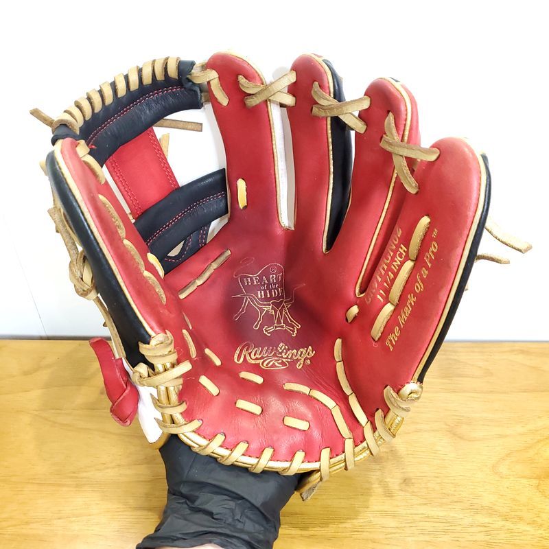 ローリングス HOH GOLD CAMO ホワイトカモレザー使用 Rawlings 一般軟式内野用グラブ メンテ済即戦力 野球 大人用グローブ_画像2