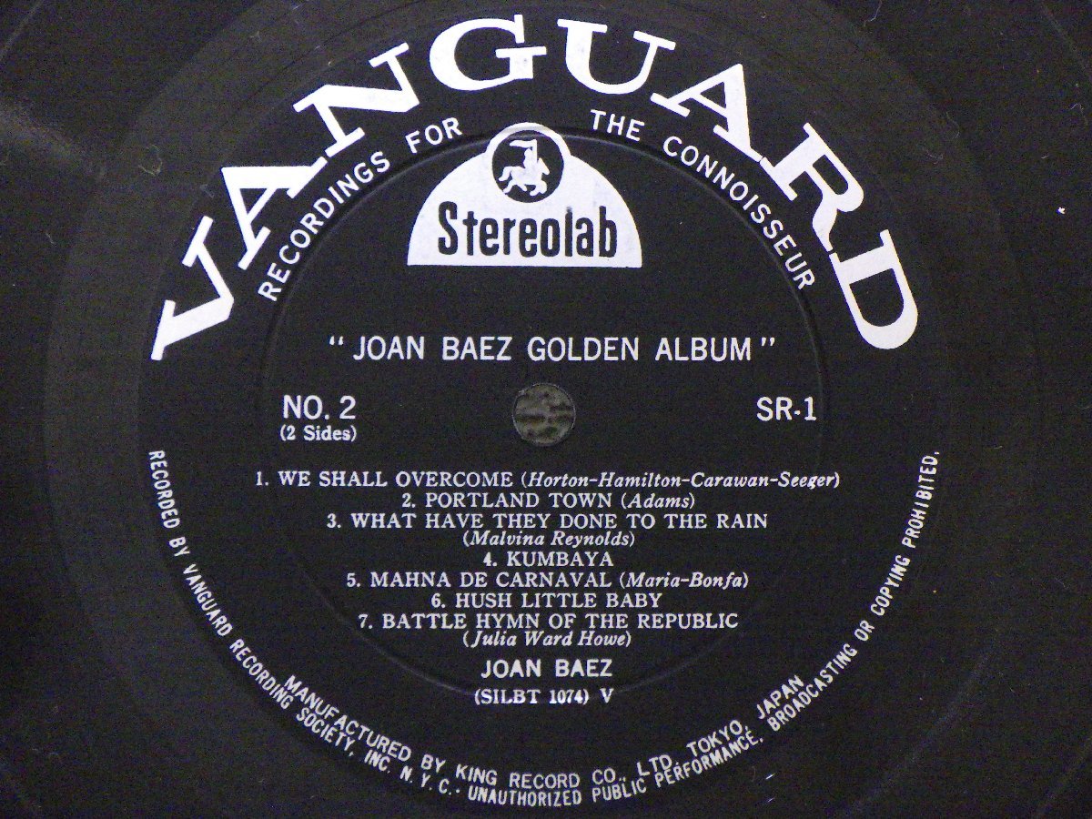 LP レコード 帯 JOAN BAEZ ジョーン バエズ JOAN BAEZ GOLDEN ALBUM 【E+】M046A_画像7
