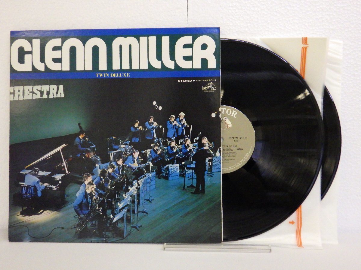 LP レコード 2枚組 GLENN MILLER TWIN DELUXE 新編 グレン ミラー大全集 【 E+ 】 E4446Z_画像1
