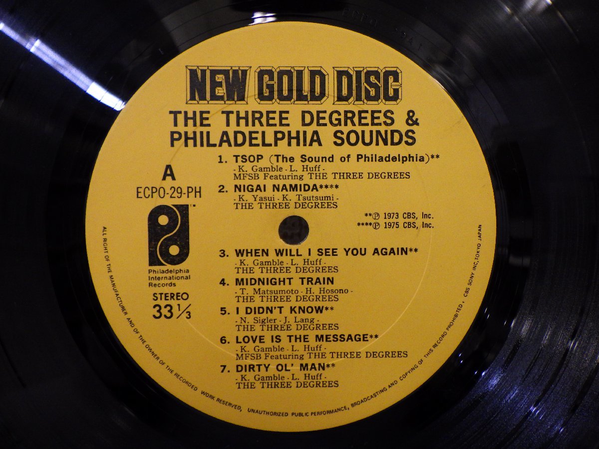 LP レコード THE THREE DEGREES & PHILADELPHIA SOUNDS スリー ディグリーズ & フィラデルフィア サウンド 【VG+】 D11169Uの画像4