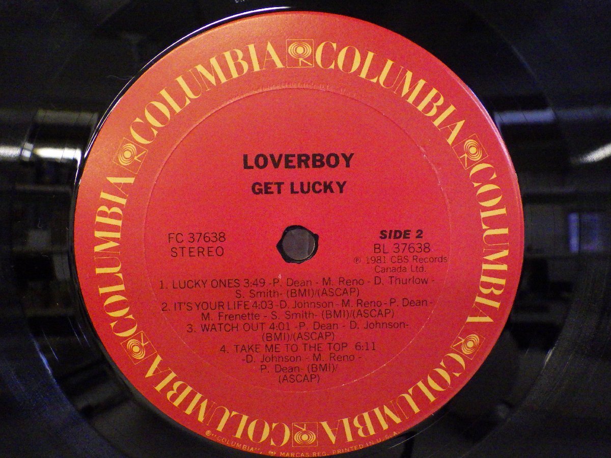 LP レコード LOVERBOY ラヴァーボーイ Get Lucky 【E-】 E5881U_画像4