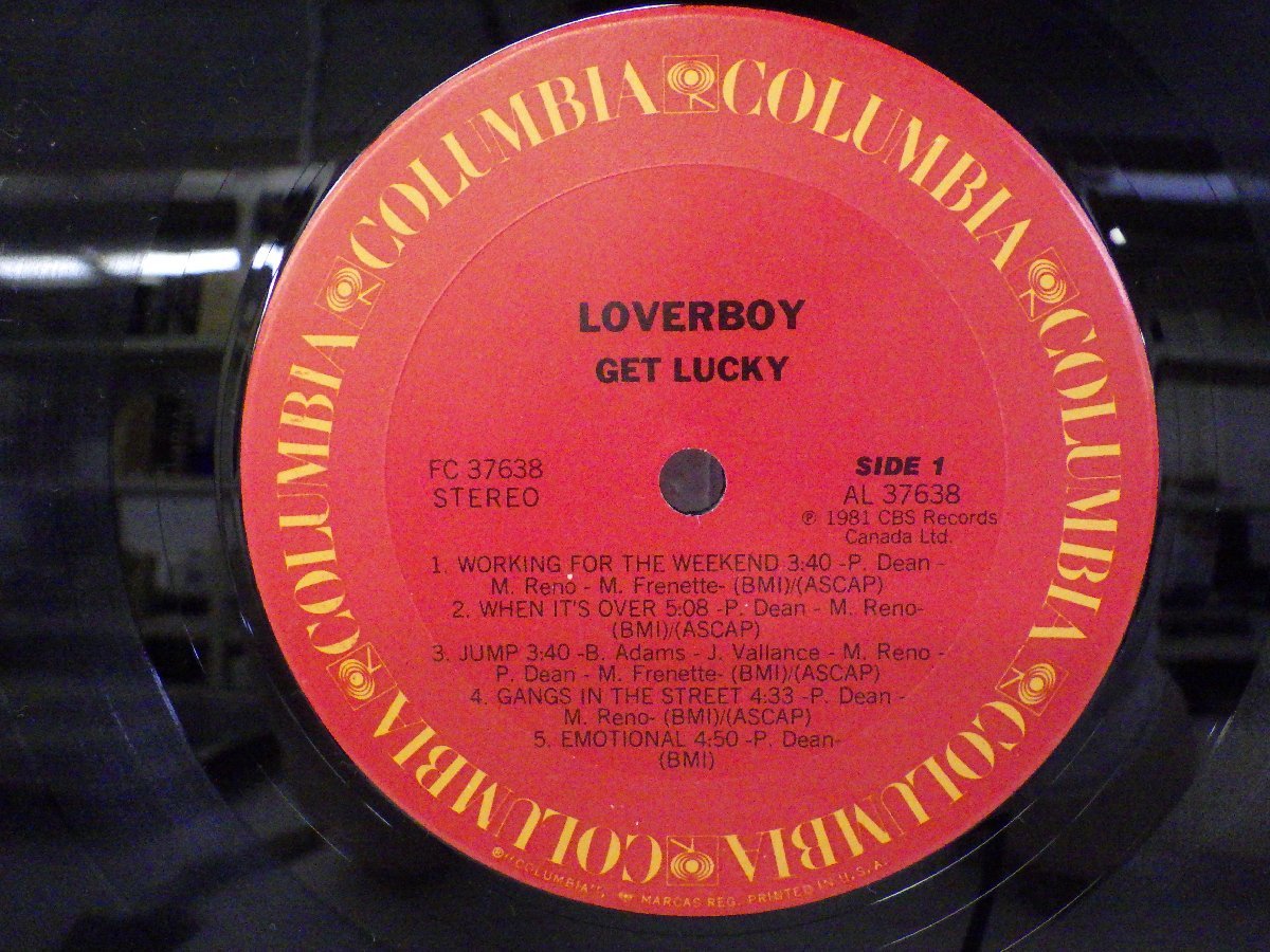 LP レコード LOVERBOY ラヴァーボーイ Get Lucky 【E-】 E5881U_画像3