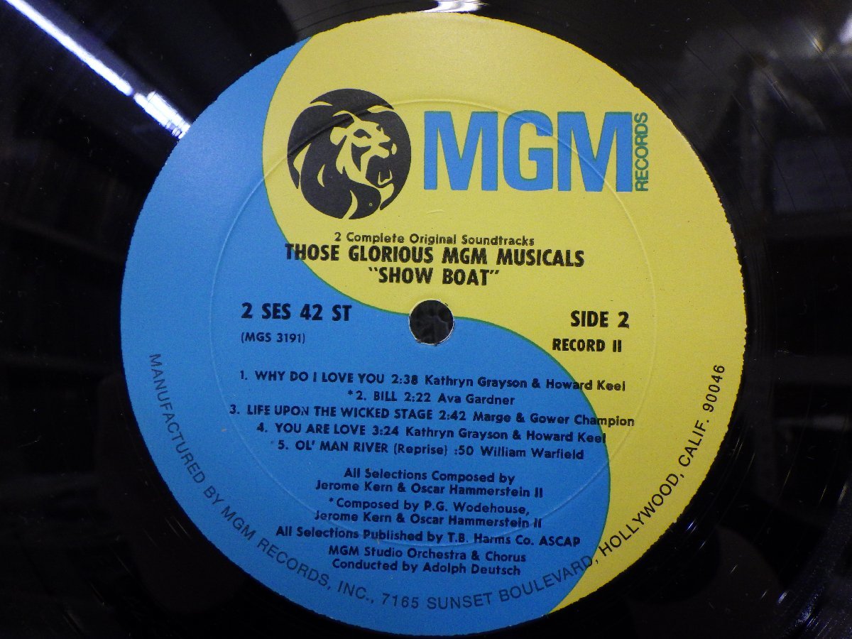 LP レコード THOSE GLORIOUS MGM MUSICALS ゾーズ グロリアス エムジーエム ミュージカル SHOW BOAT ショー ボート【E+】D11554X_画像5