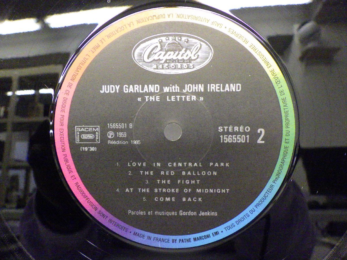 LP レコード THE LETTER JUDY GARLAND WITH JOHN IRELAND ジュディ ガーランド ジョン アイアランド 【E+】 D11498J_画像6