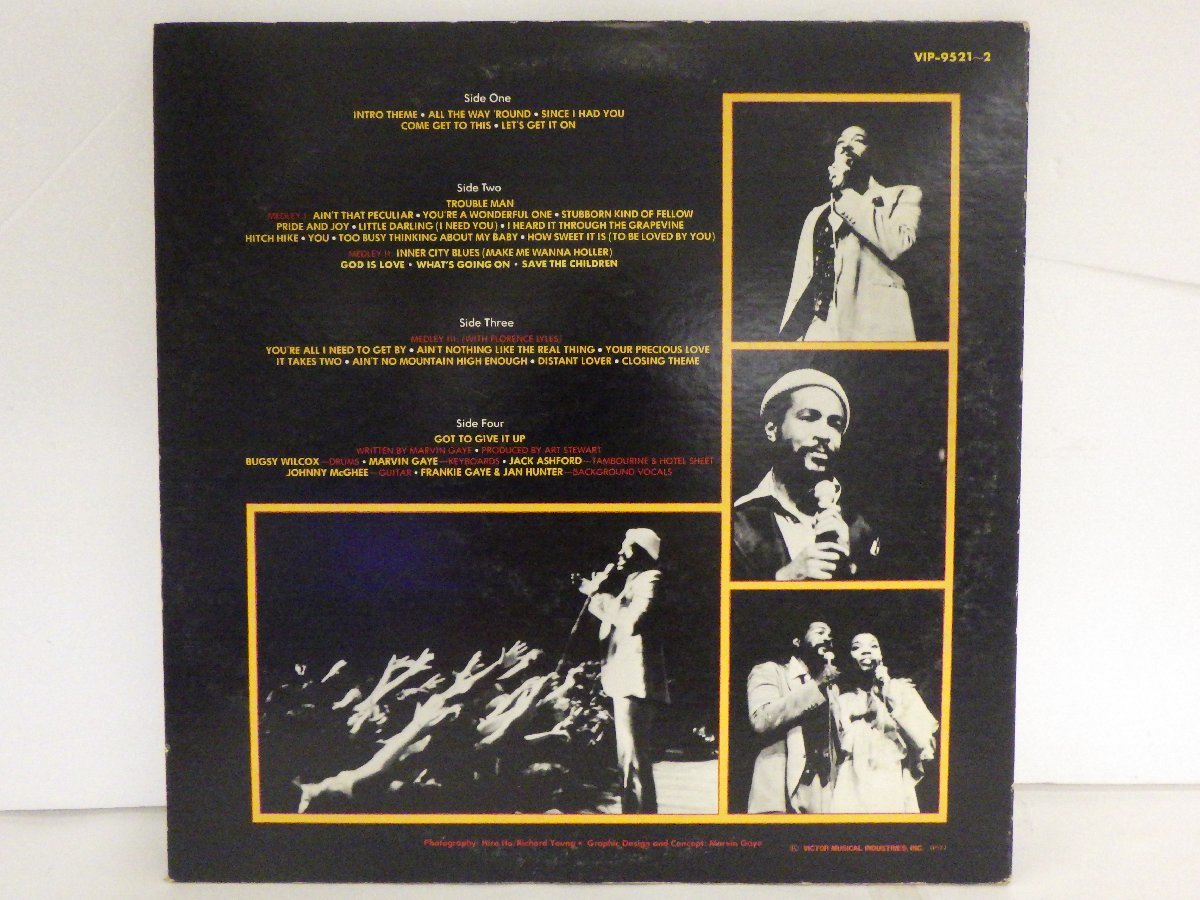 LP レコード 帯 2枚組 Marvin Gaye マーヴィン ゲイ LIVE AT LONDON PALLADIUM 【E-】 D11661T_画像2