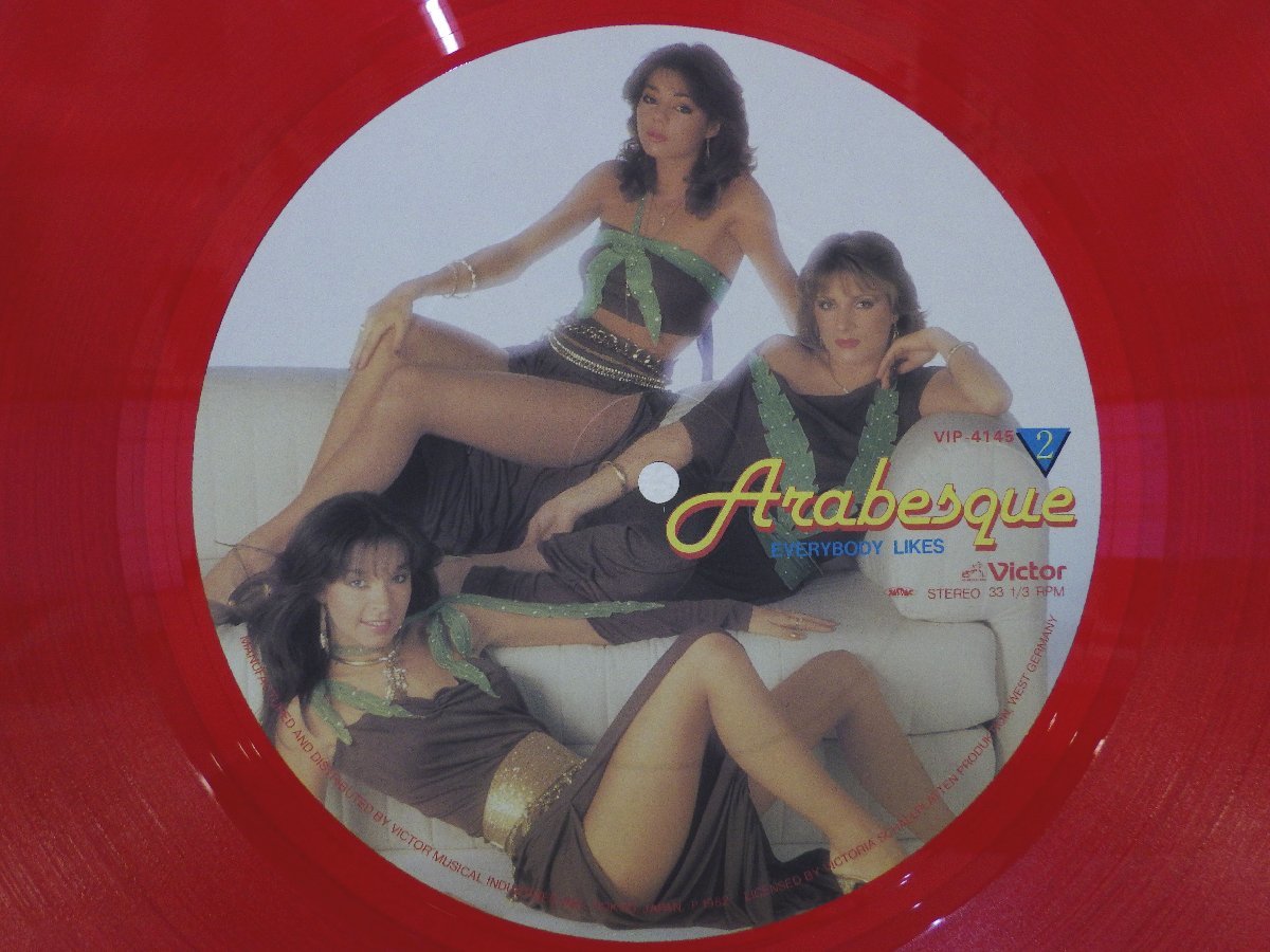 LP レコード 帯 赤盤 Arabesque アラベスク カラフル EVERYBODY LIKES 【E+】 D11854O_画像6