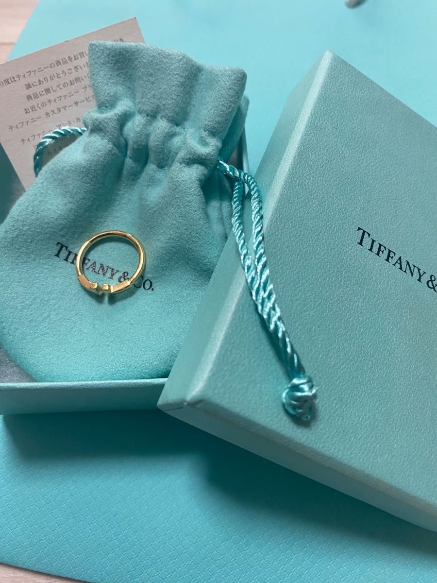 Tiffany& Co. Tワイヤーリング ゴールド US4サイズ 7号 ティファニー