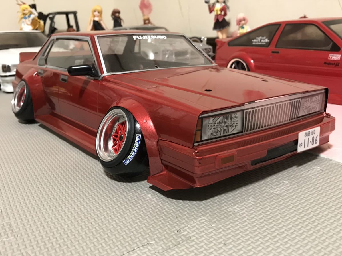 送料無料　1/10 日産　セドリック 430 街道レーサー 未走行 ラジコンボディ アオシマ AOSIMA NISSAN CEDRIC 旧車 ドリフト