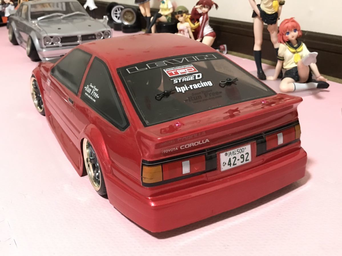 送料無料 1/10 車体付き トヨタ カローラレビン AE86 ドリフト 送料無料 1/10 車体付き トヨタ カローラレビン AE86 ドリフト