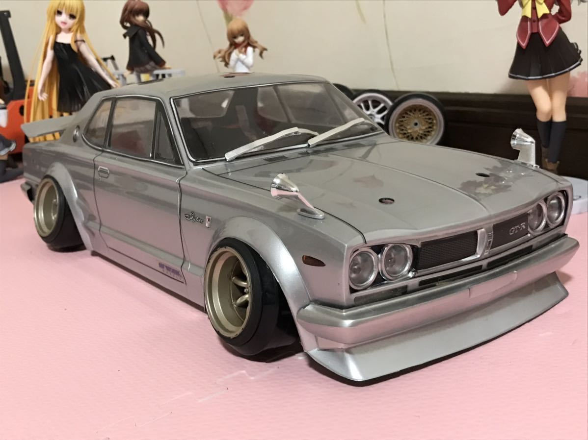 送料無料　1/10 日産 スカイライン GT-R KPGC10 LED付き　ラジコンボディ ABC HOBBY NISSAN SKYLINE 旧車 街道レーサー ドリフト ハコスカ