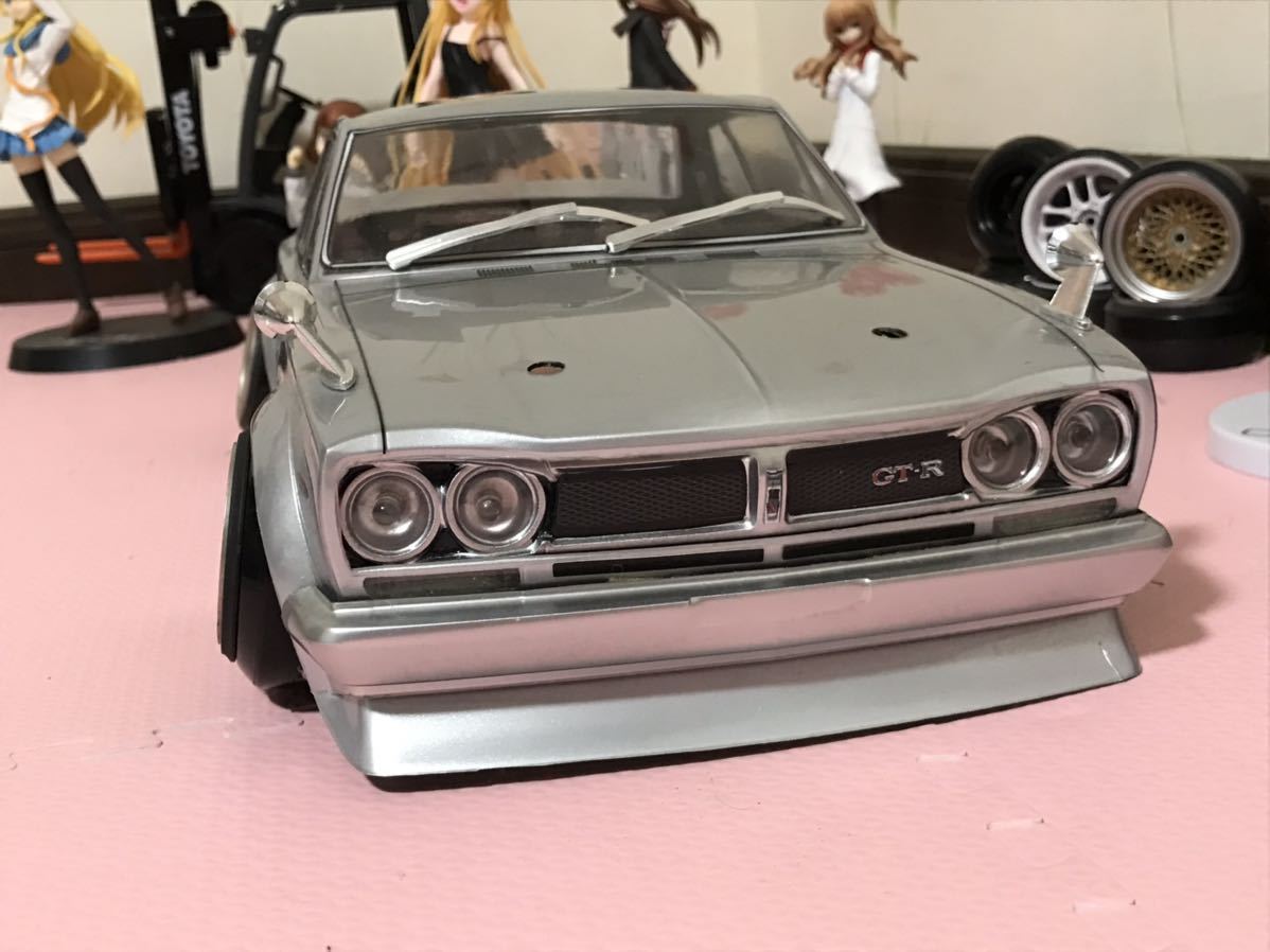 送料無料　1/10 日産 スカイライン GT-R KPGC10 LED付き　ラジコンボディ ABC HOBBY NISSAN SKYLINE 旧車 街道レーサー ドリフト ハコスカ