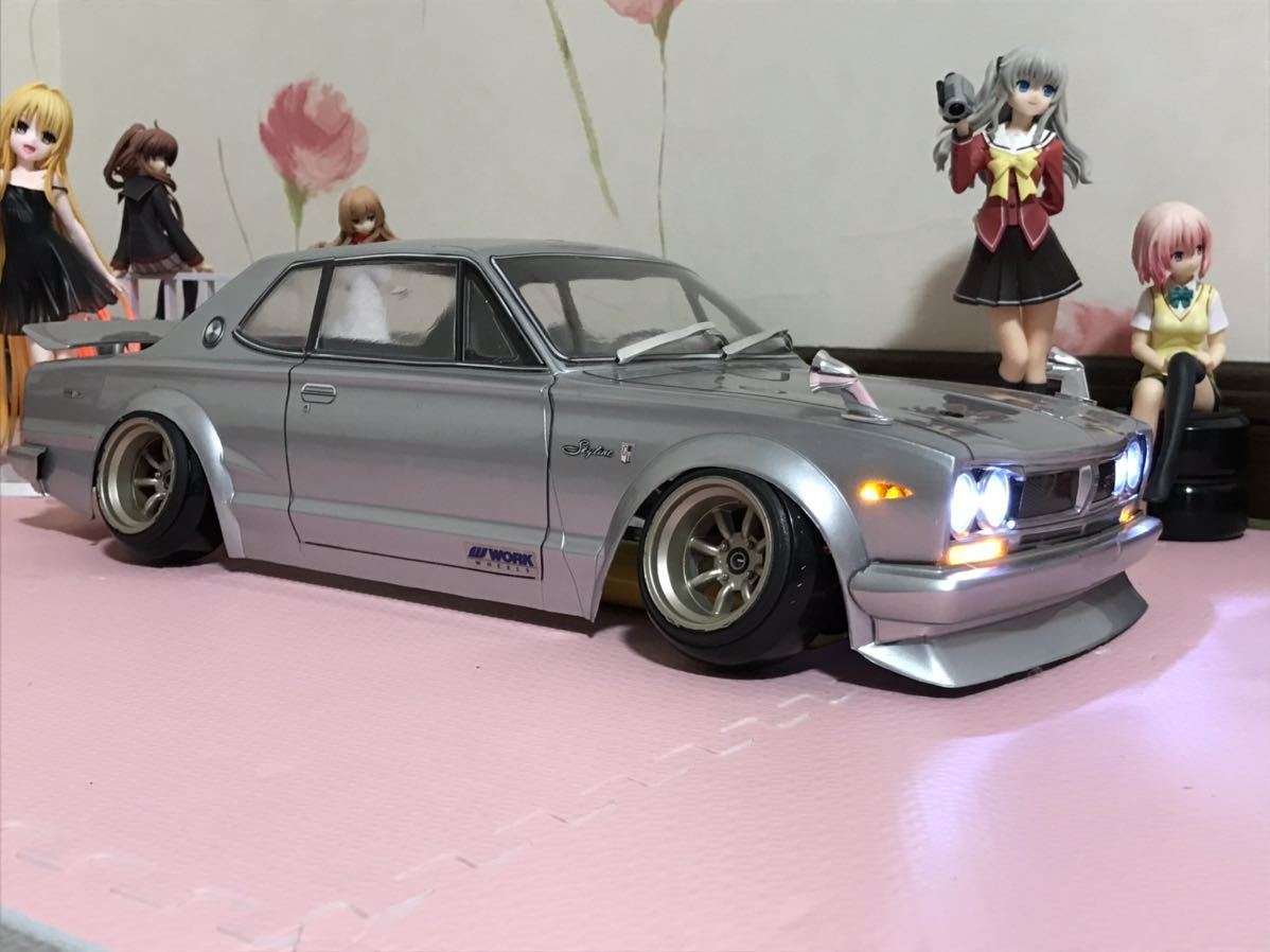 送料無料　1/10 日産 スカイライン GT-R KPGC10 LED付き　ラジコンボディ ABC HOBBY NISSAN SKYLINE 旧車 街道レーサー ドリフト ハコスカ