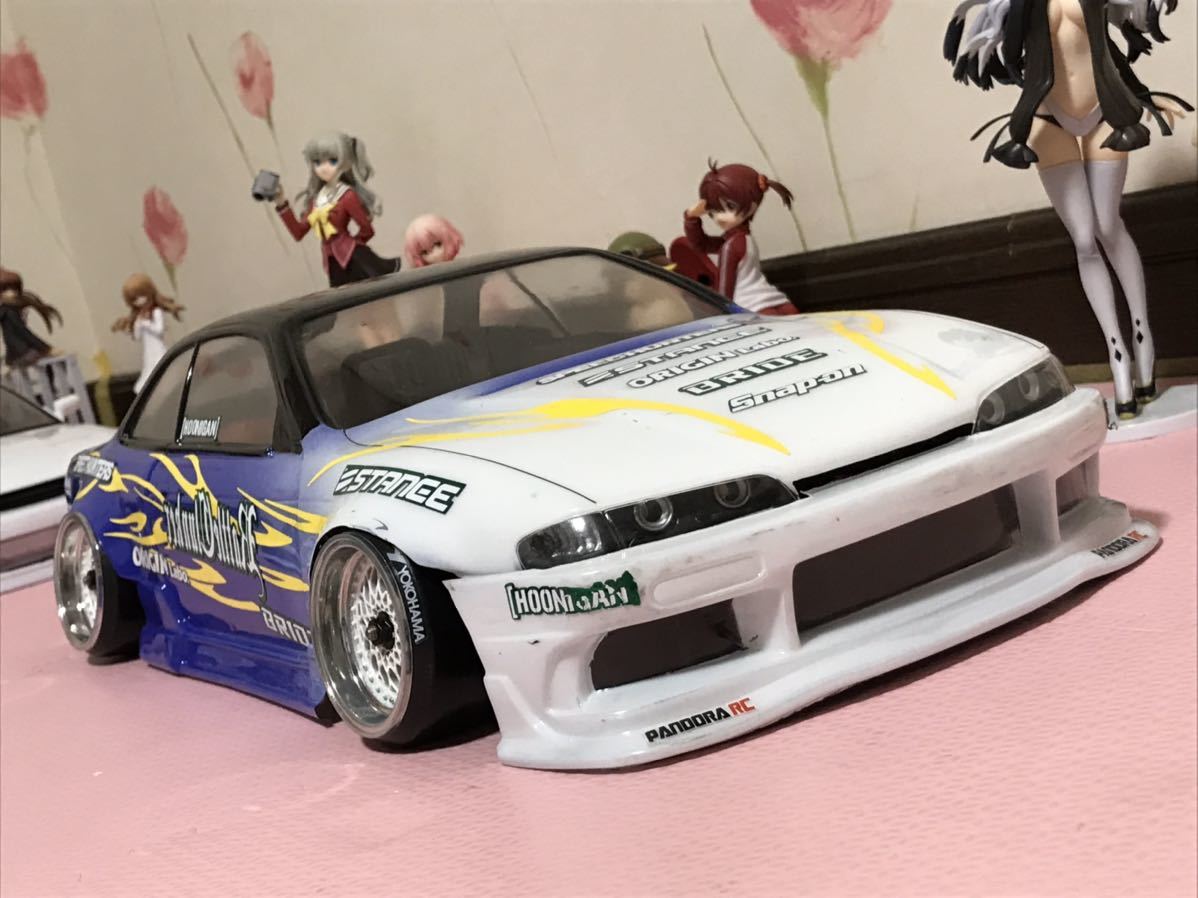 送料無料　1/10 日産　シルビア S14 前期　ドリフト　LED付き　ラジコンボディ　パンドラ PANDORA RC NISSAN SILVIA  DRIFT